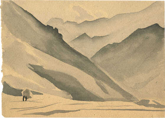 Кусков Пётр Аполлонович. Горный пейзаж